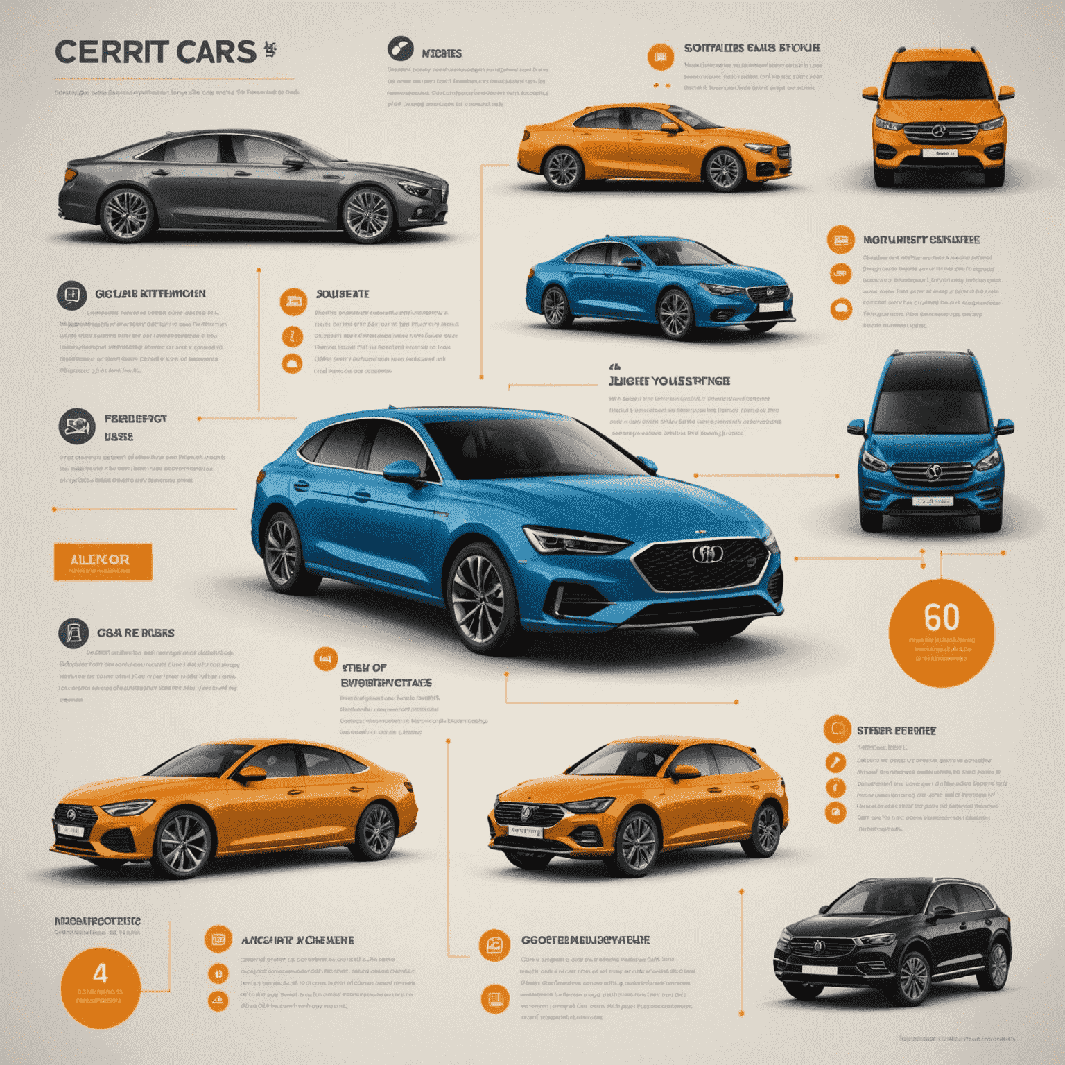 Infographic showing different car categories with their key features and ideal use cases